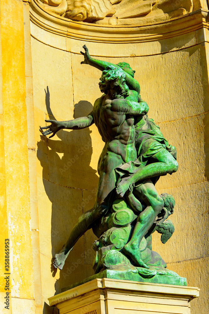Fototapeta premium Statues at the Royal Palace of Stockholm, Sweden