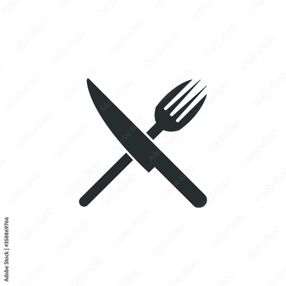 Restaurant icon. Fork and Knife vector art