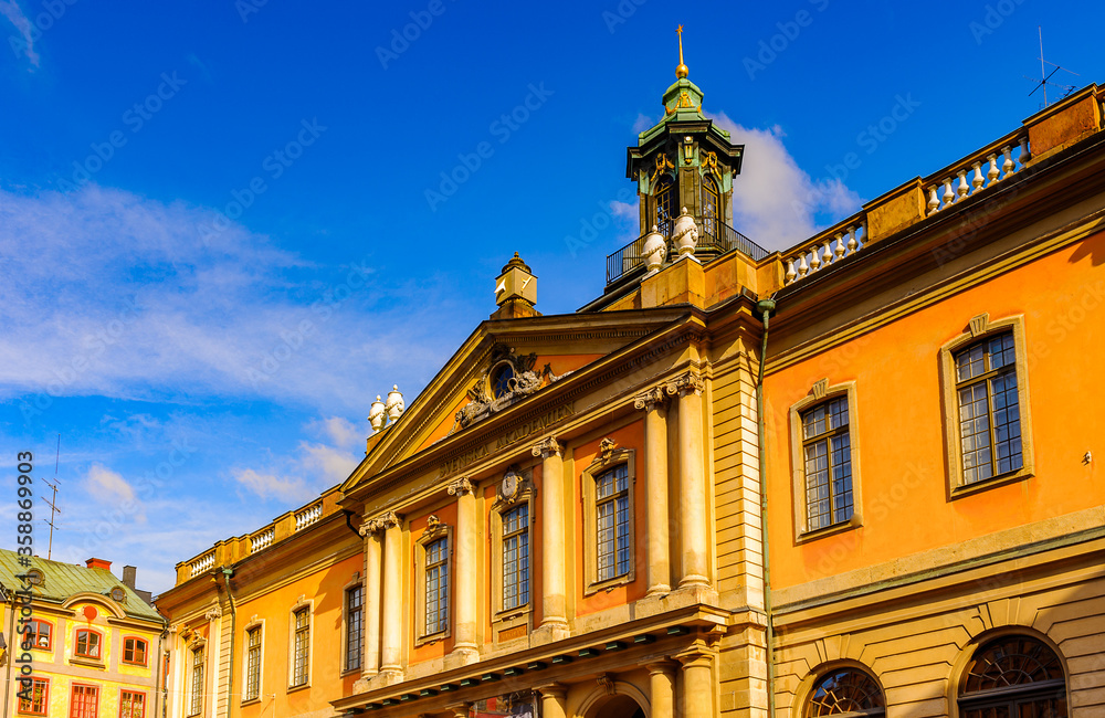Façade of the Stock Exchange Building, Stockholm, Sweden