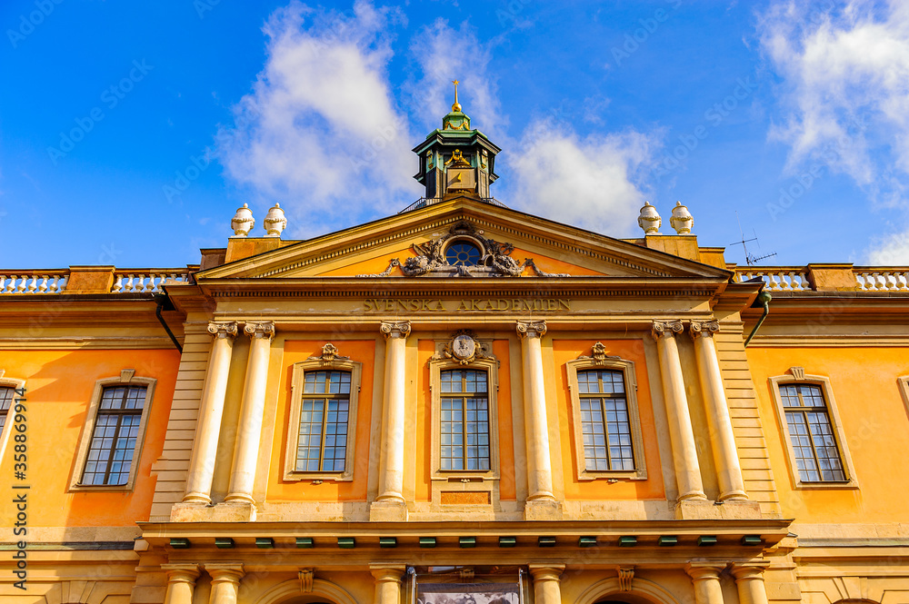 Façade of the Stock Exchange Building, Stockholm, Sweden