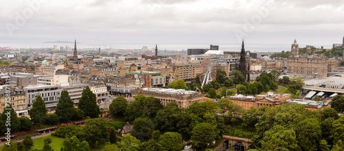 Aerial view of the Edinburgh, Scotland. Old Town and New Town are a UNESCO World Heritage Site © Anton Ivanov Photo