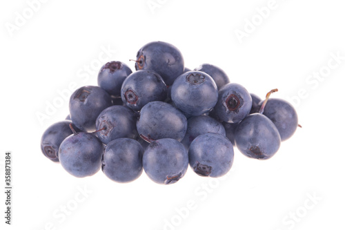 heap of blueberries isolated on white