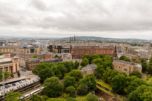 Aerial view of the Edinburgh, Scotland. Old Town and New Town are a UNESCO World Heritage Site © Anton Ivanov Photo