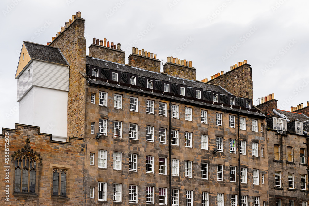 Achitecture of Edinburgh, Scotland. Old Town and New Town are a UNESCO World Heritage Site