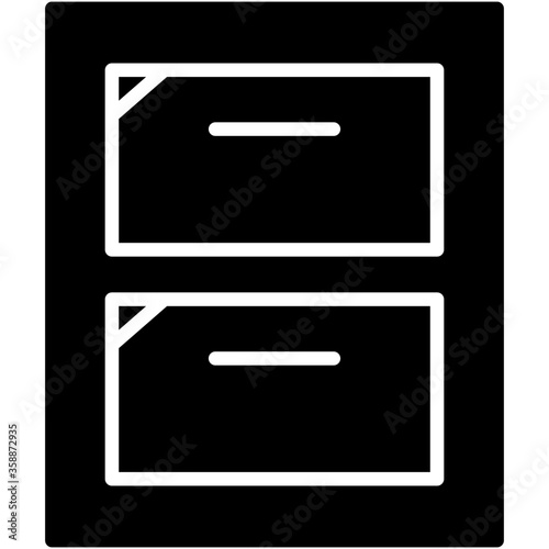 File cabinet icon in vector