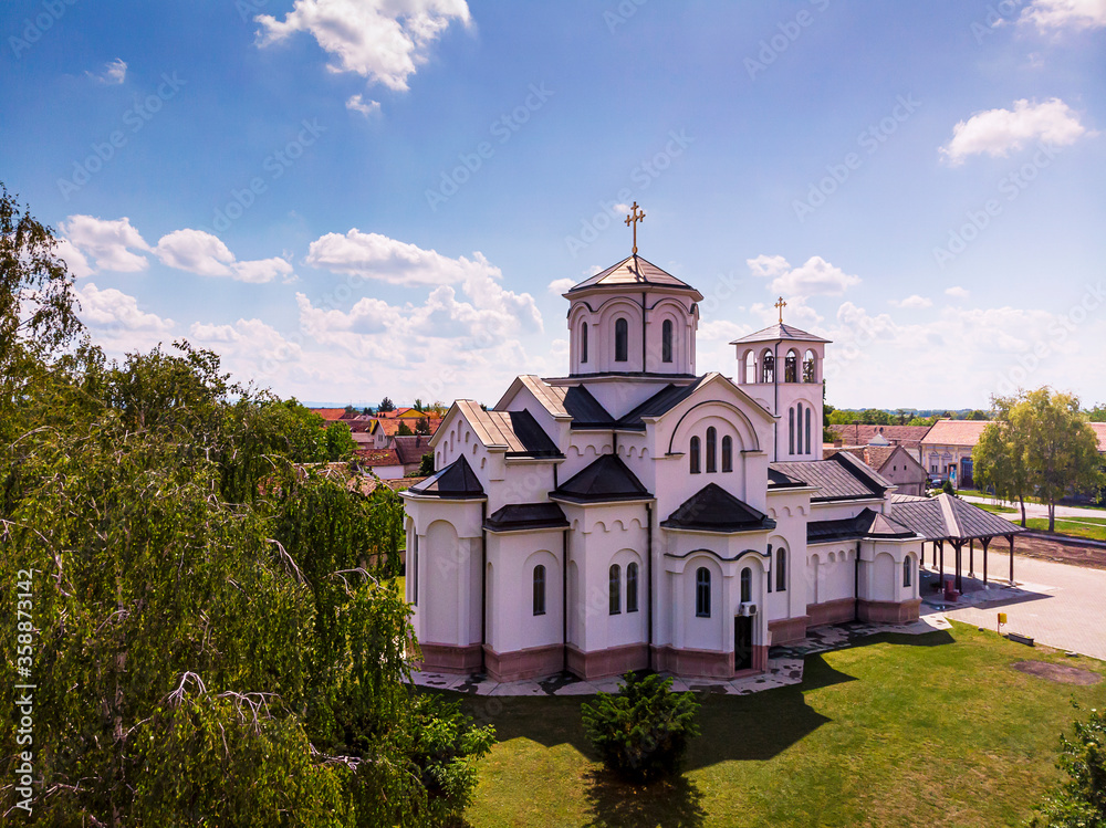 Christian Orthodox Church in Backi Jarak, Vojvodina, Serbia..Church is located in center of the town, north of the city of Novi Sad.