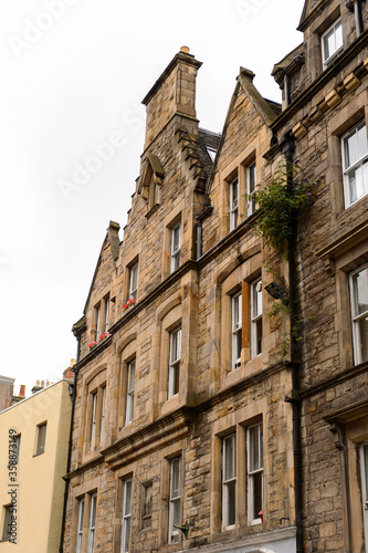 Achitecture of the Royal Mile terrace in Edinburgh  Scotland. Old Town and New Town are a UNESCO World Heritage Site