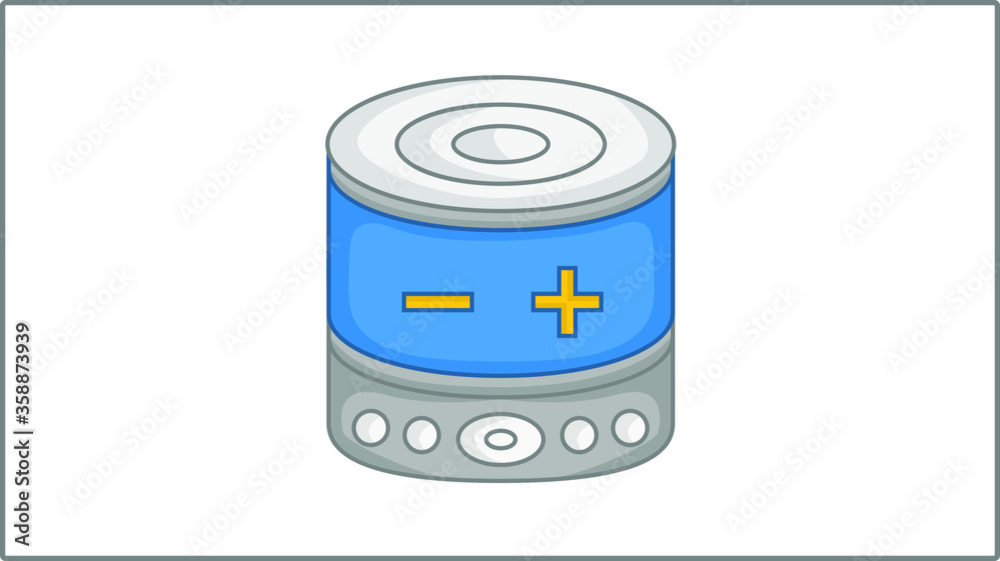 Fototapeta premium Vector Flat Portable Speaker icon. Music Illustration. Drawing. 