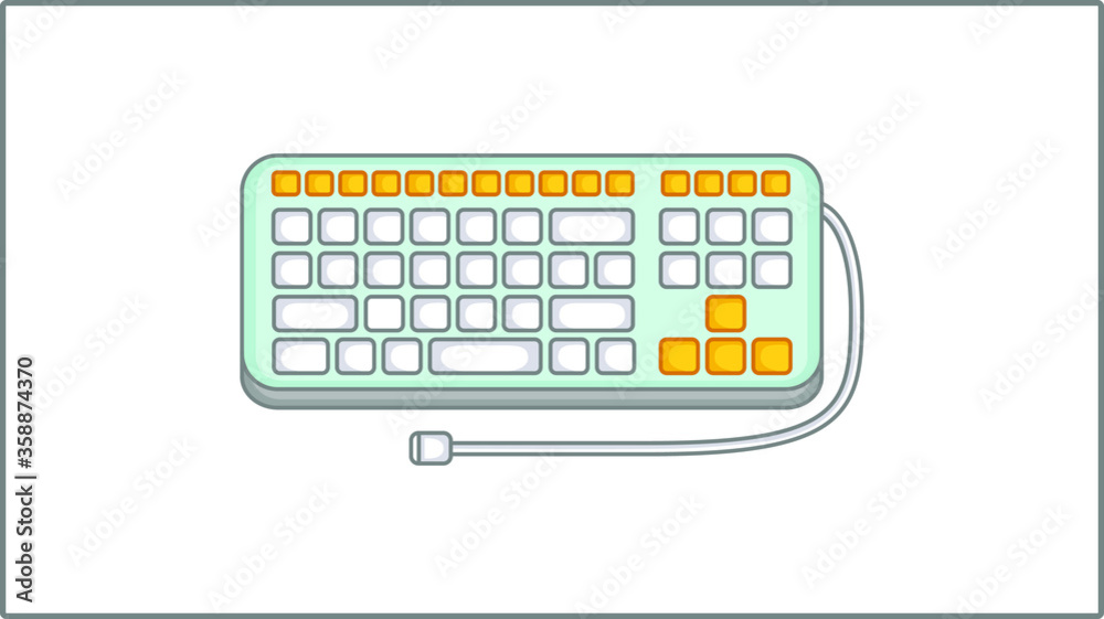 Vector Flat PC Keyboard icon. Keypad Illustration. Drawing.
Vector Flat PC Keyboard icon. Keypad Illustration. Drawing.