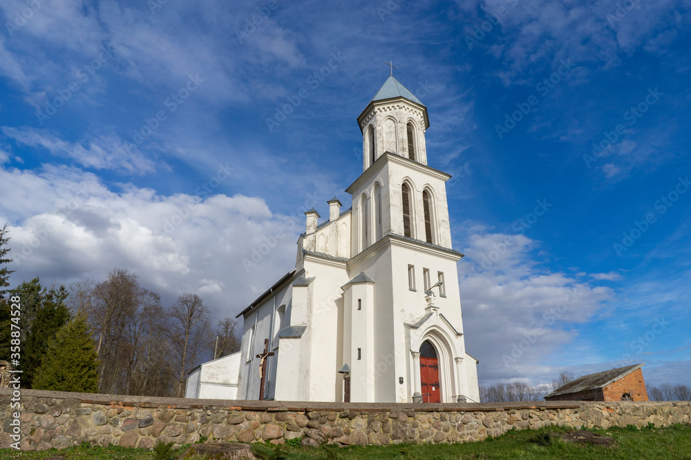 Medieval catholic church in Usielub (Vselyub), Belarus
