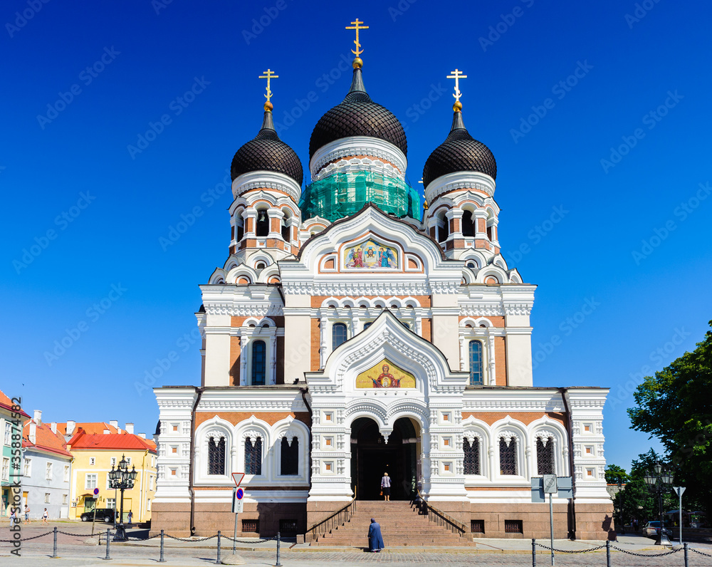 It's Alexander Nevsky Cathedral, an orthodox cathedral in the Ta