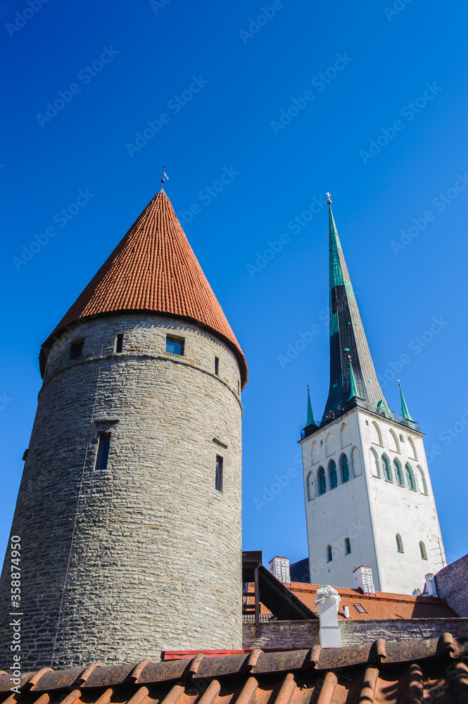 It's Defensive tower of the Old town of Tallinn, Estonia