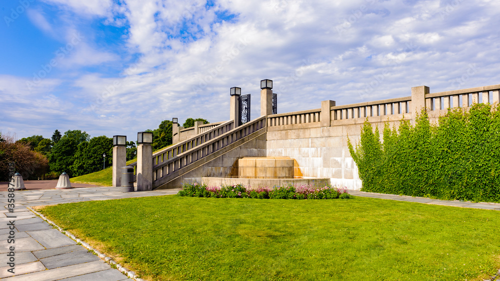 It's Stairs in the park of Oslo, Norway