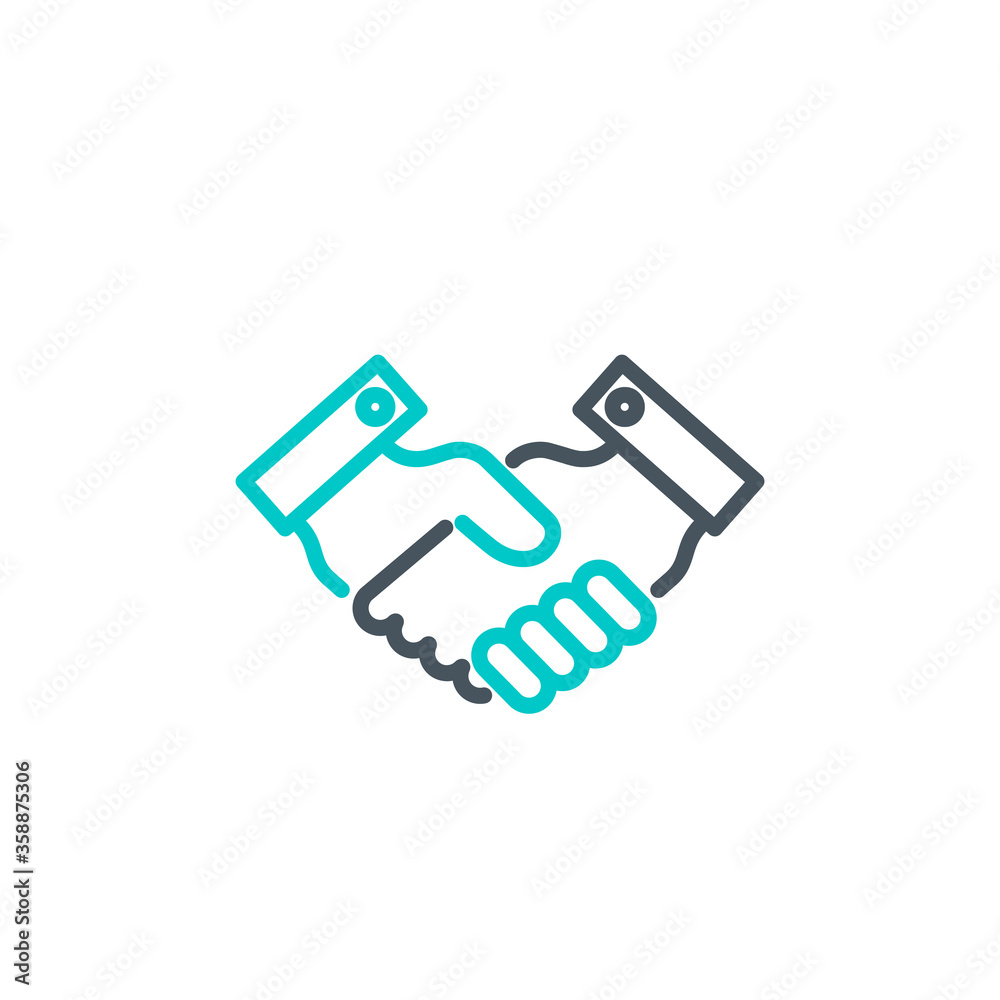 don't shake hands single line icon isolated on white. Perfect outline symbol Prevention direct contact with infection Coronavirus Covid 19 banner. warning element avoid handshake with editable Stroke don't shake hands single line icon isolated on white. Perfect outline symbol Prevention direct contact with infection Coronavirus Covid 19 banner. warning element avoid handshake with editable Stroke