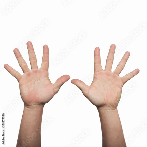 hands isolated on white background