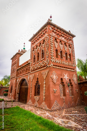 Ancient Citadel-city of Mzouda Entrance, Heritage Site, in Morocco, near Marrakesh, in Africa. 
 photo