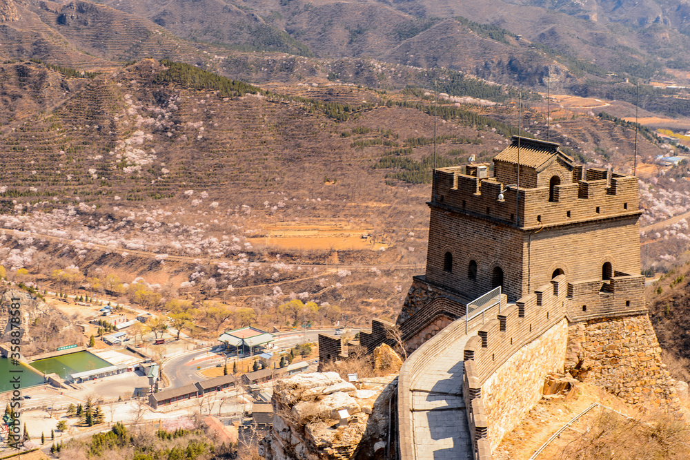 It's Fortress at the Great Wall of China. One of the Seven Wonders of the world. UNESCO World Heritage Site