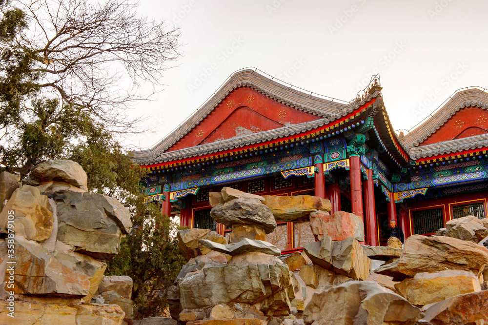It's Pagoda of the Summer Palace complex, an Imperial Garden in Beijing. UNESCO World Heritage.