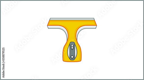 Vector Flat Wiper icon. Windscreen Wiper Illustration. Glass Cleaning Drawing.	

