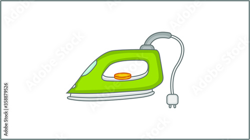 Vector Flat Iron icon. Flatiron Illustration. Smoothing-iron Drawing.	
