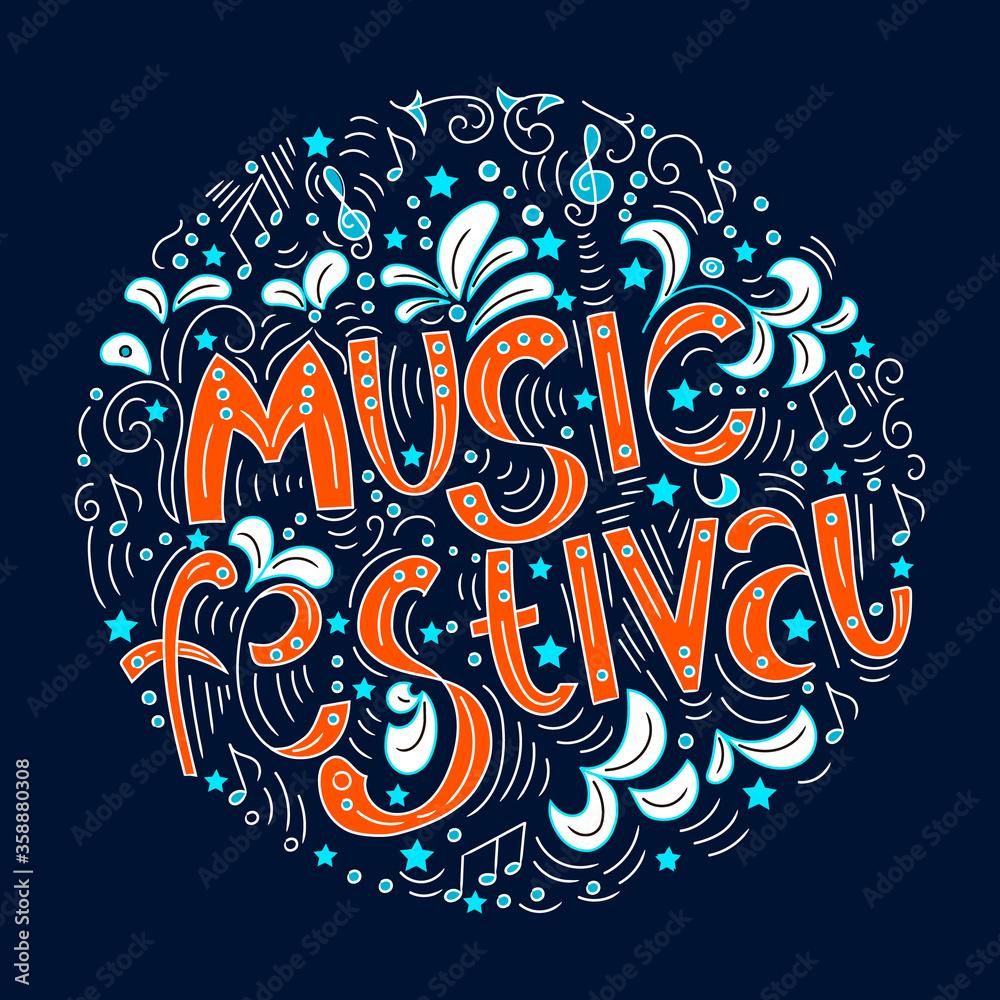 Jazz festival poster template. Banner for misical party.