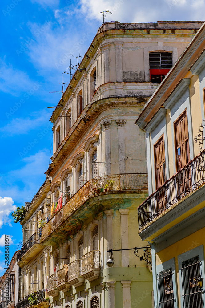 Street in the Old Havana. UNESCO World Heritage