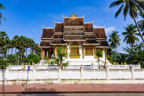 It s Haw Pha Bang Buddha temple of the National museum complex of Luang Prabang  Laos