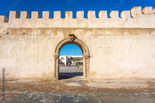 Ancient City of Essouira in Morocco, Inner city, fortifications and fragments of the walls and towers.Taken in Dec 7 2019. photo