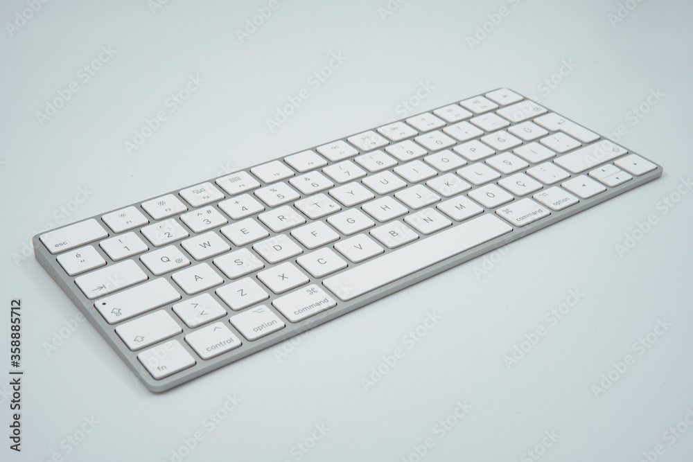 computer keyboard on white background computer keyboard on white background