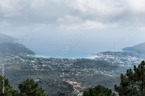 Elba Island sea and port landscape