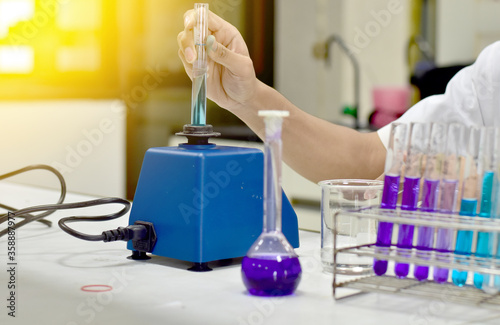 Принти на полотні Chemists are researching, studying and development to find new compounds that are resistant to viruses