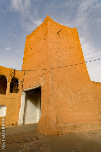 Architecture of Ghardaia (Tagherdayt), Algeria, located along Wadi Mzab, UNESCO world heriatage site photo