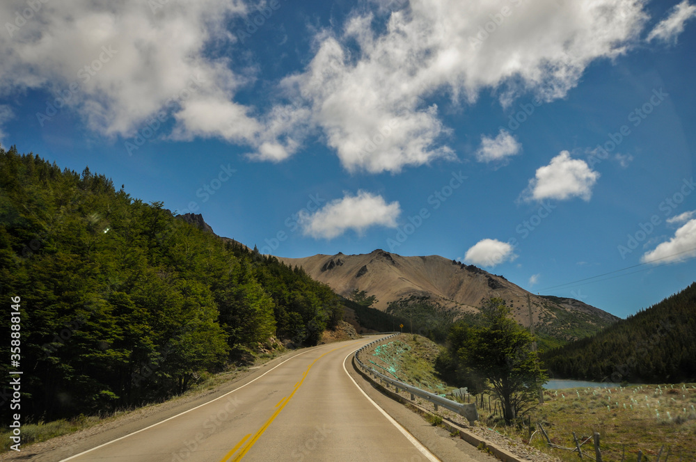 Fototapeta premium Patagonian road, Carretera Austral,Chile, Patagonia