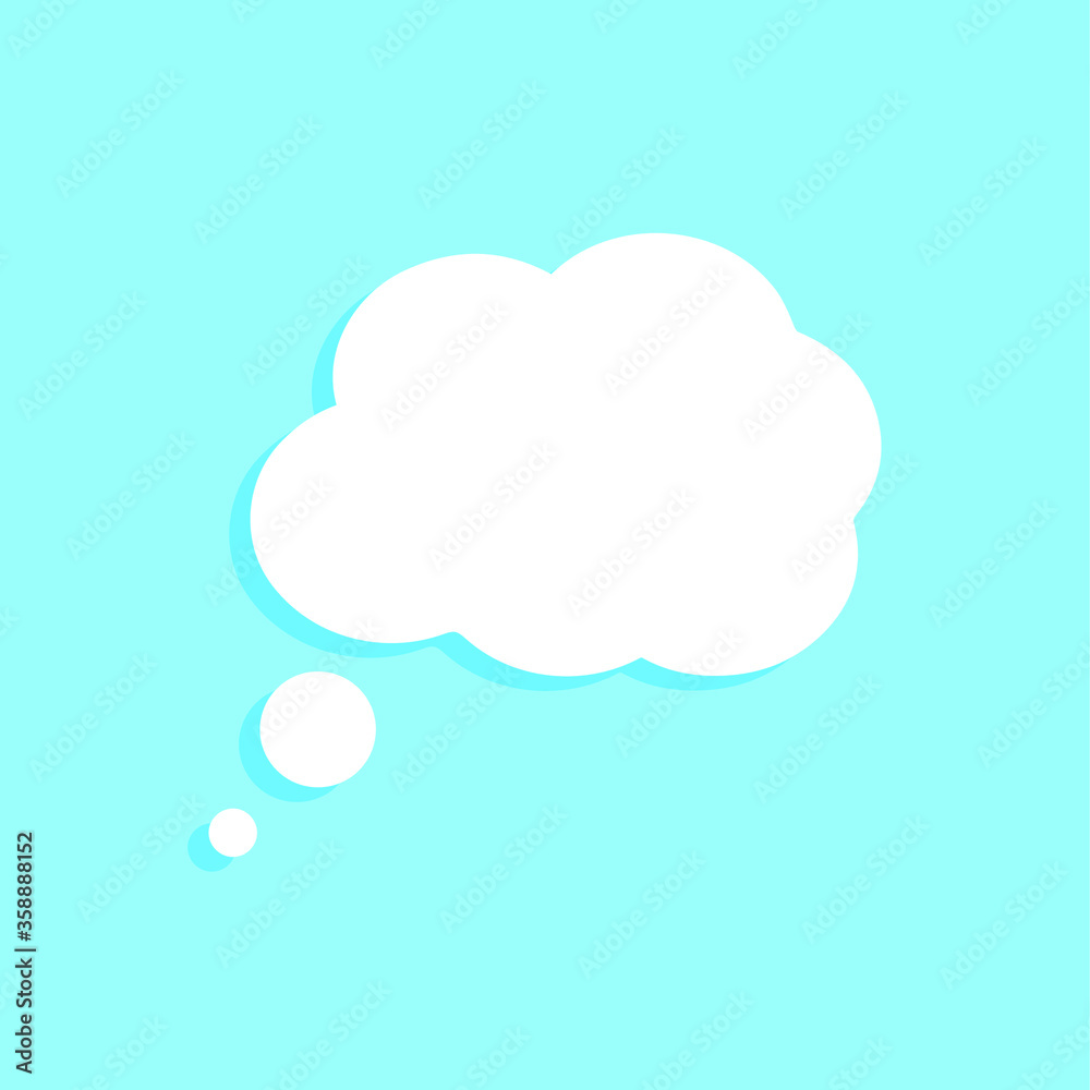 Speech or think bubble, empty communication cloud. Vector design element. Speech or think bubble, empty communication cloud. Vector design element.