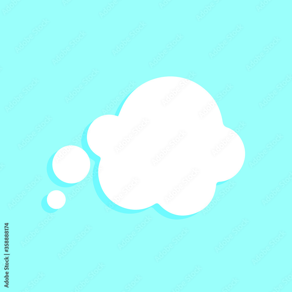 Speech or think bubble, empty communication cloud. Vector design element. Speech or think bubble, empty communication cloud. Vector design element.