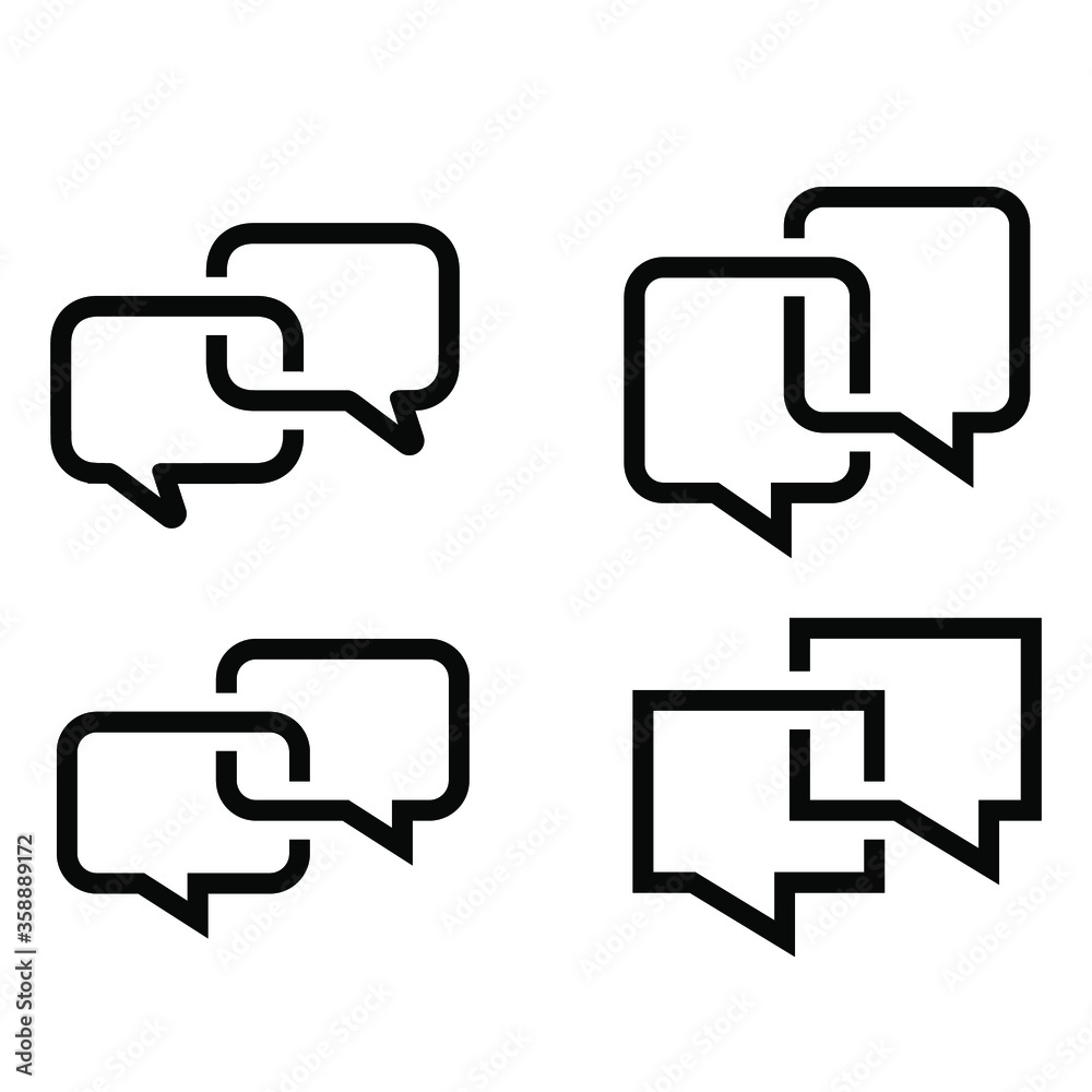 Bubble speech icon design template on white background. Vector EPS 10 Bubble speech icon design template on white background. Vector EPS 10