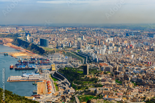 Fototapeta Naklejka Na Ścianę i Meble -  Panorama of Oran, a coastal city of Algeria