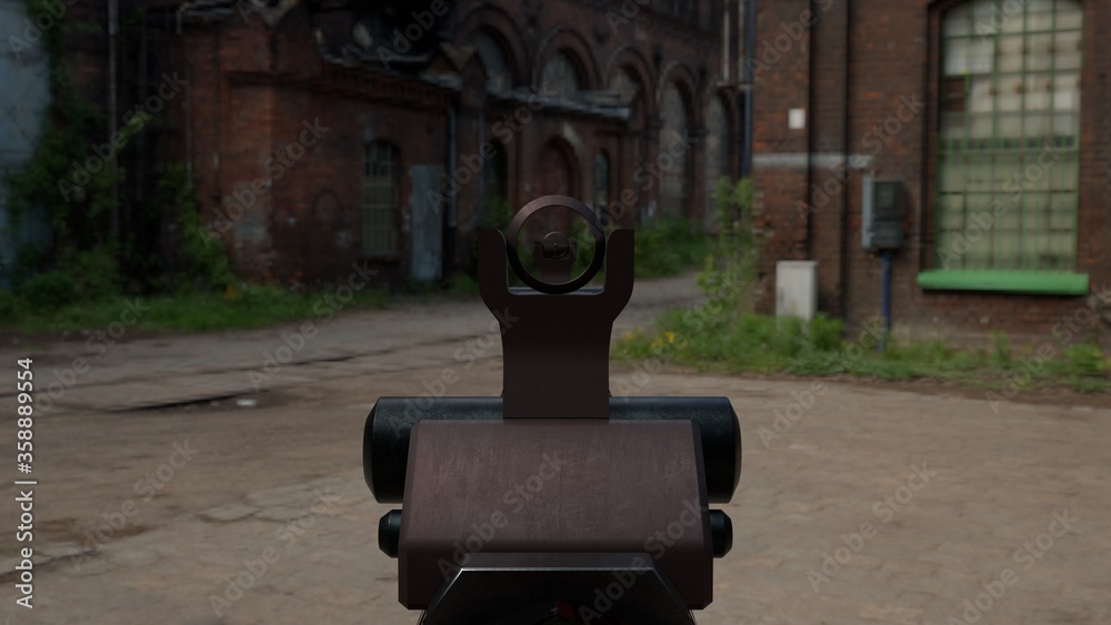 Fototapeta premium 3D gun
