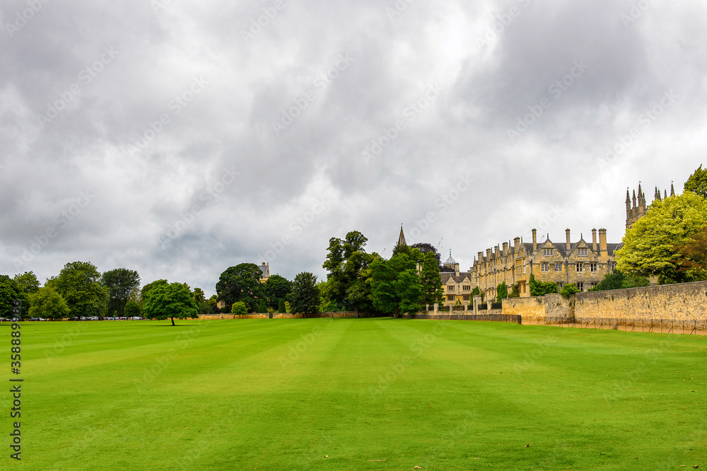 Meadow of Christ Church college, Oxford, England.