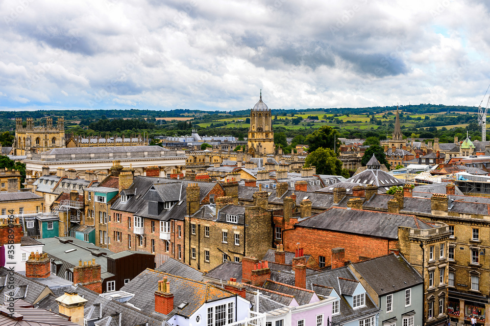 Naklejka premium Panorama of Oxford, England. Oxford is known as the home of the University of Oxford