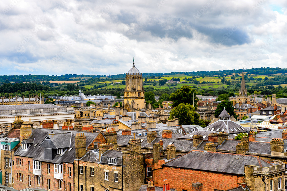 Panorama of Oxford, England. Oxford is known as the home of the University of Oxford