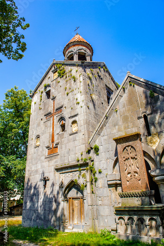 It's Sanahin Monastery, an Armenian monastery founded in the 10th century, Sanahin, Armenia. UNESCO World Heritage photo