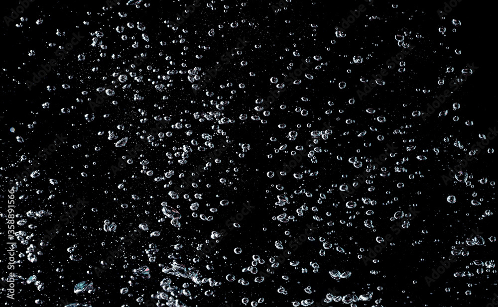 Water bubbles isolate on black background. Water bubbles isolate on black background.
