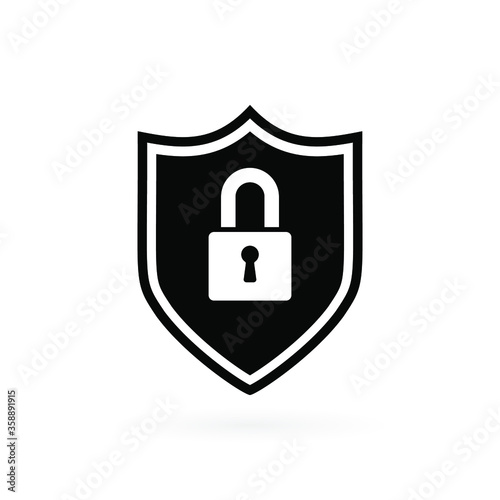 Security icon in flat style. Shield security symbol for your web site design, logo, app, UI Vector EPS 10.