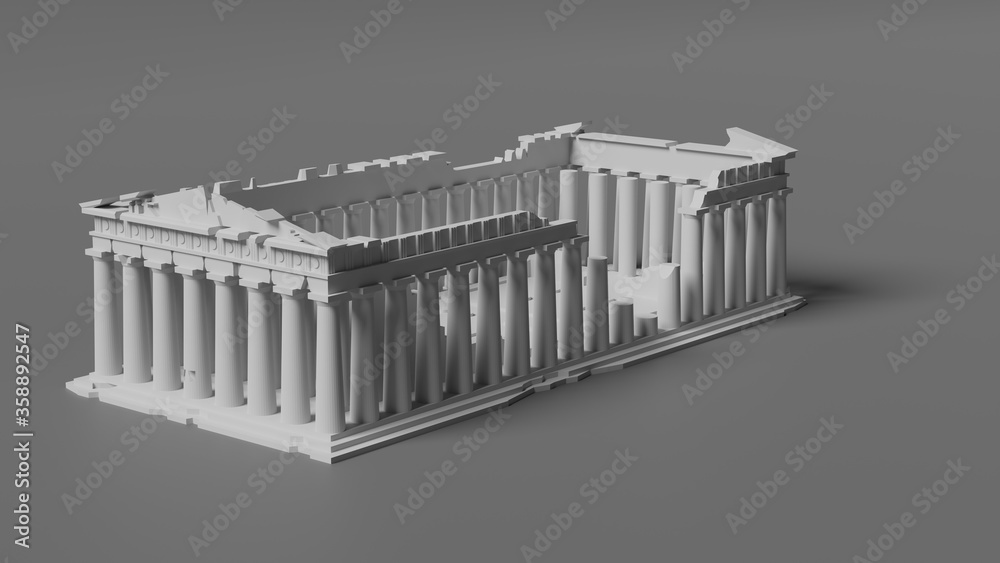 Fototapeta premium 3D scrlpture model streszczenie tapeta tło