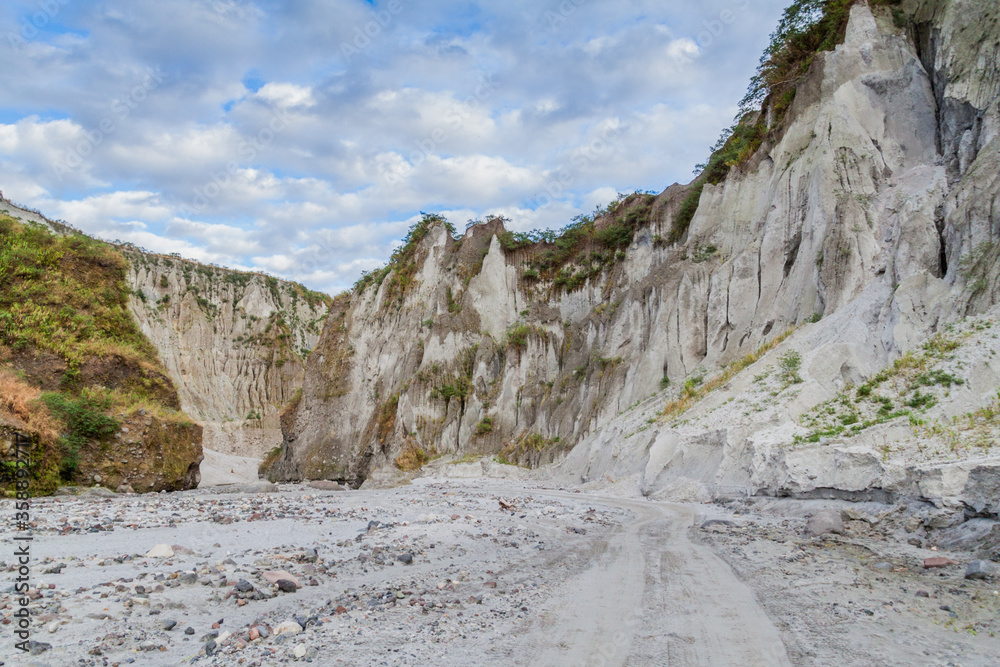 Fototapeta premium Lahar mudflow remnants at Pinatubo volcano, Philippines