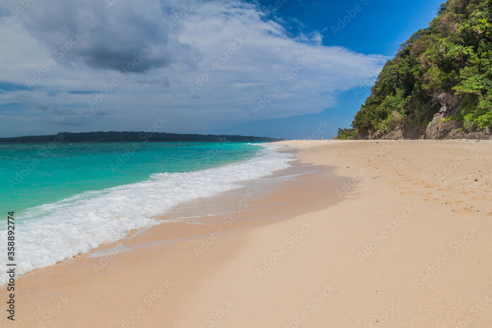Puka Beach on Boracay island, Philippines