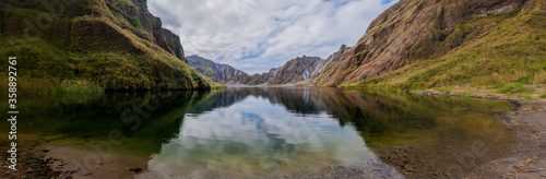 Canvas Print Lake Pinatubo, summit crater lake of Mount Pinatubo volcano, Philippines