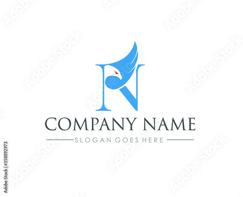 Free Download N Eagle business logo design - GFXLoad