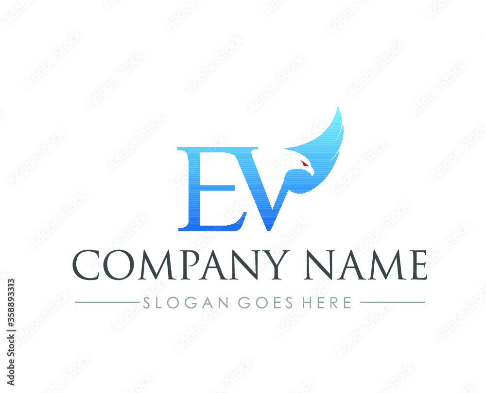 E V Eagle company logo design E V Eagle company logo design